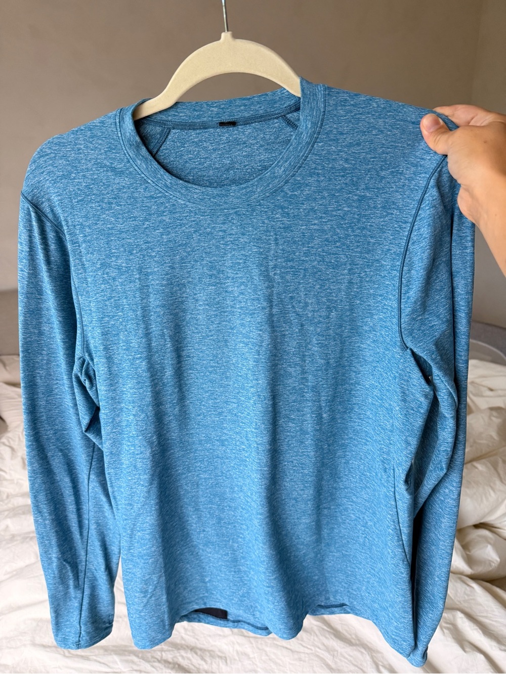 lululemon athletica Men's Long-Sleeve Heathered Teal Crew